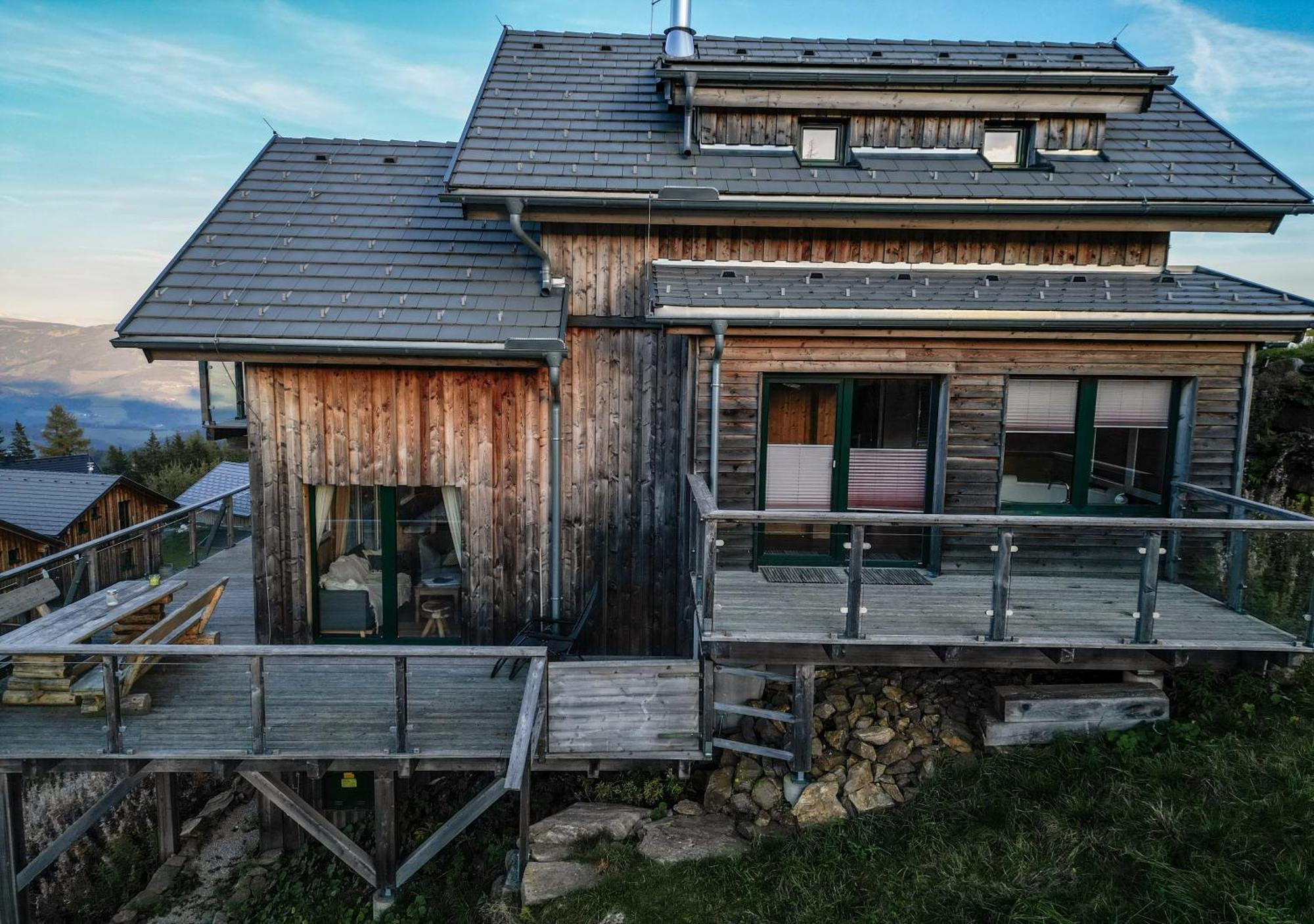 1A Chalet "Wolke" Wandern, Grillen, Wellness Im Traumhaus Wolfsberg Bagian luar foto